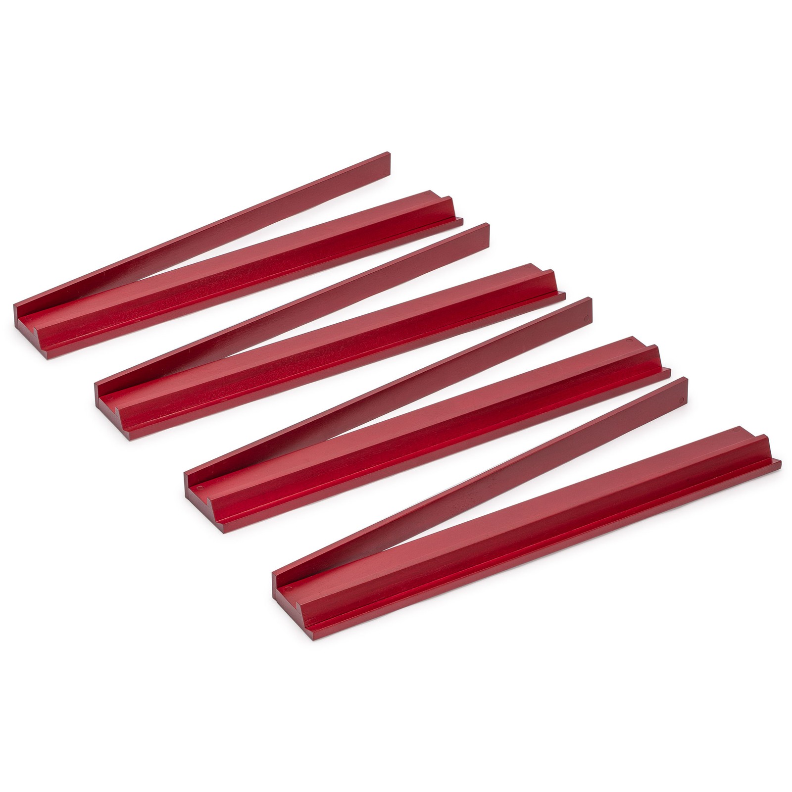 Dark Camphor Wooden Mahjong Game Racks with Pushers, 45cm – Set of 4