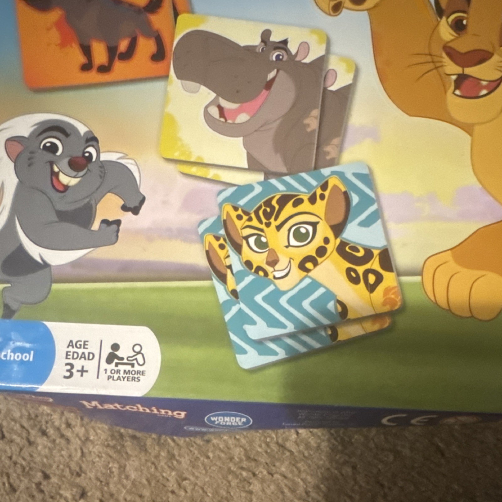 Wonder Forge The Lion Guard Matching Game Picture Matching Ages 3+ Complete Set