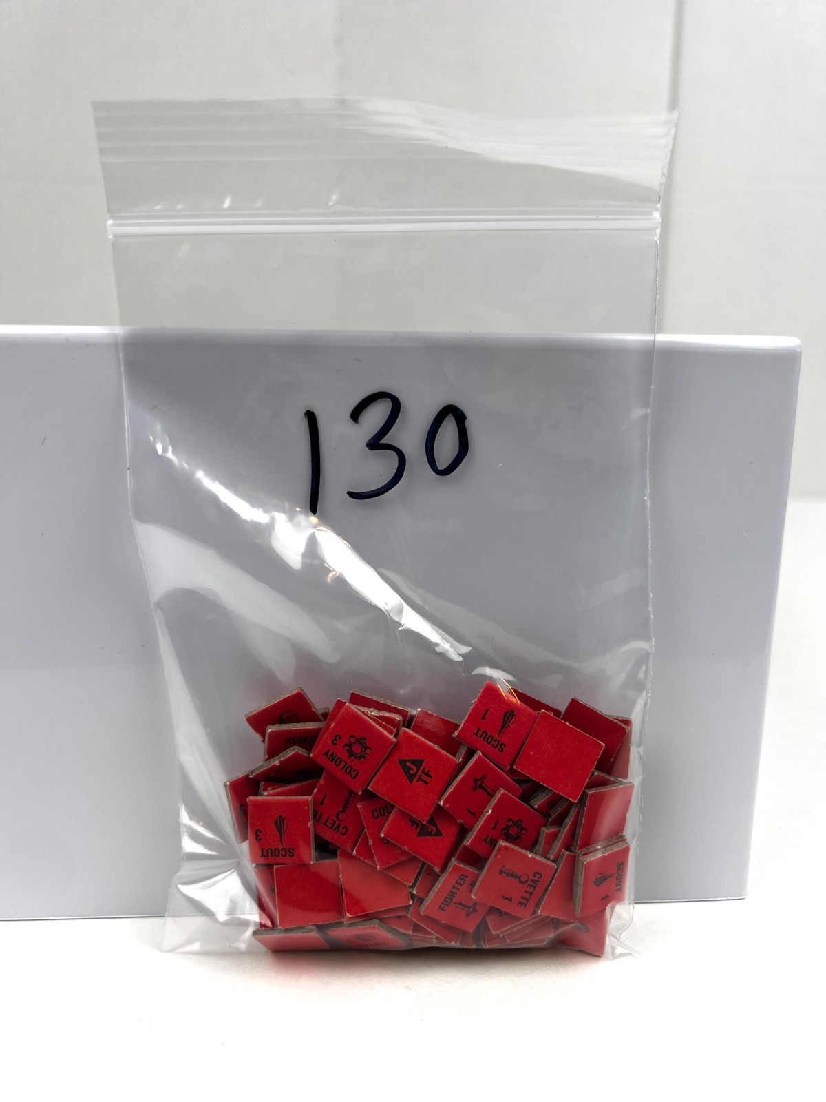 Vtg 1984 Avalon Hill Stellar Conquest Red Cardboard Counters Lot of 130 Parts