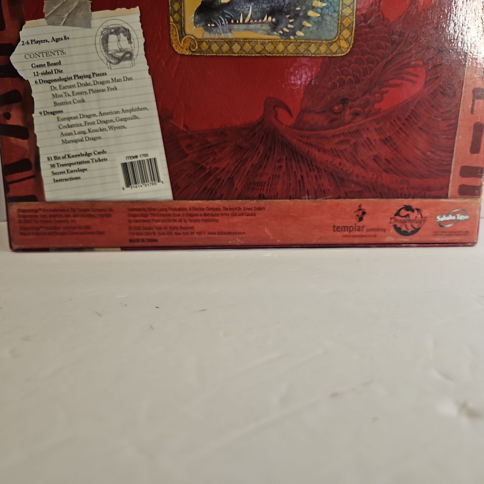 Vintage Dragonology The Game Sababa Toys Board Game 2003 NYTimes Best Sell Book