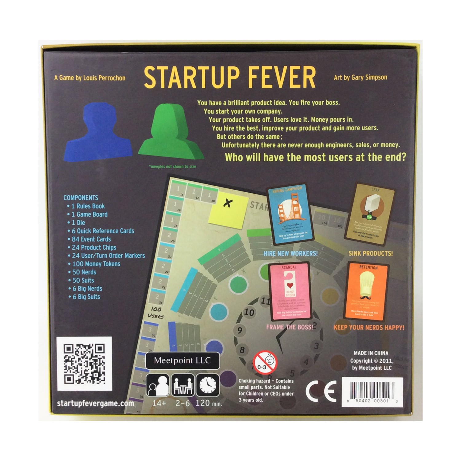 Meetpoint Boardgame Startup Fever (Kickstarter Ed) Box NM
