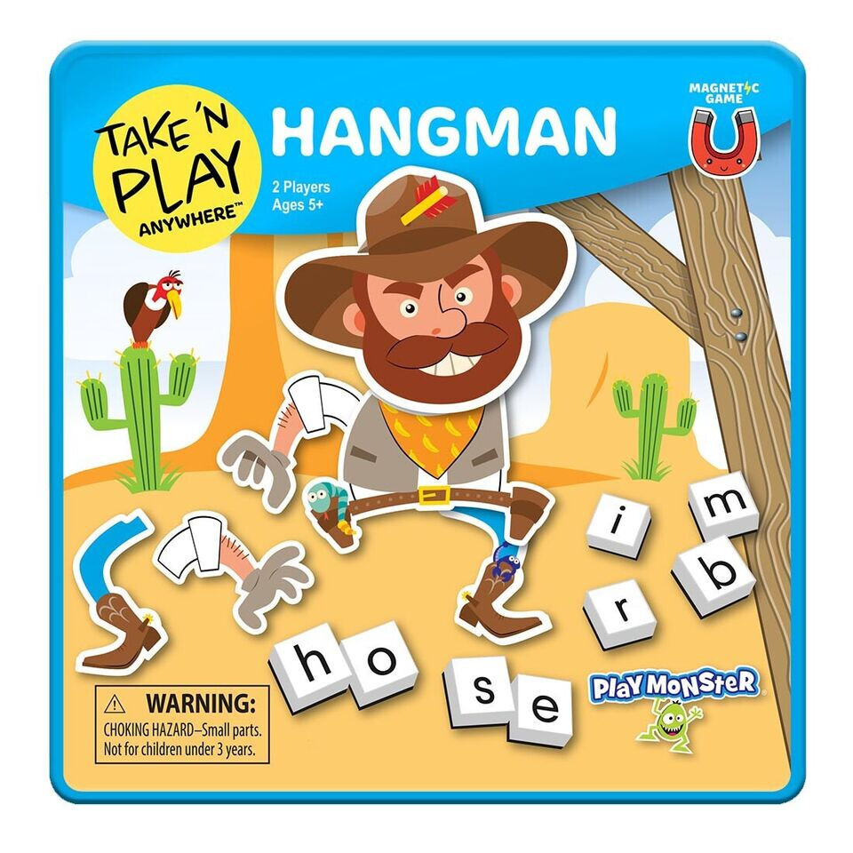 Playmonster Take N Play Anywhere – Magnetic Hangman Travel Game