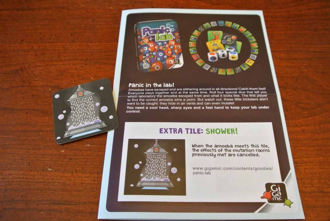 PANIC LAB – SHOWER Board Game Expansion Promo Bonus BRETTSPIEL ADVENT CALENDAR