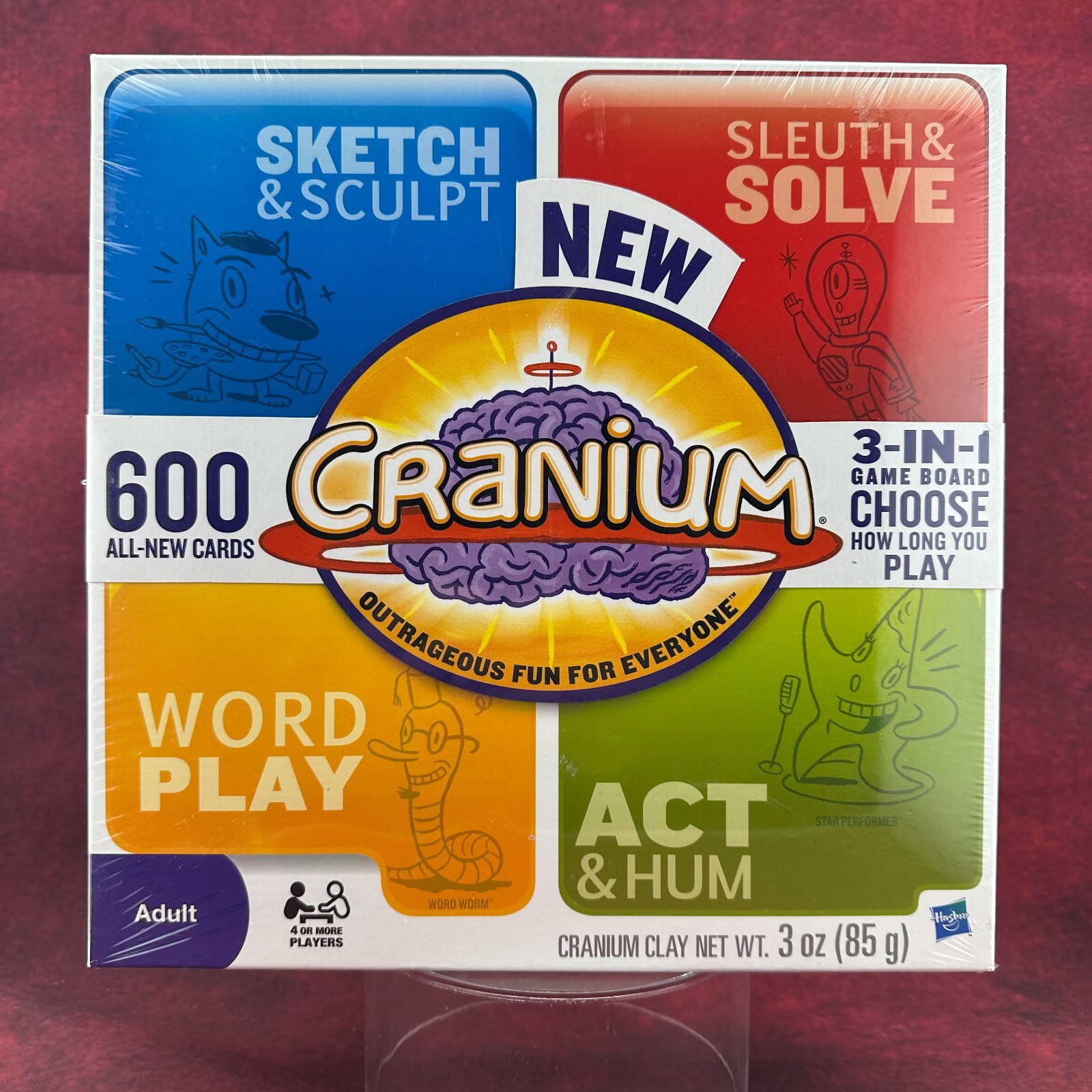 CRANIUM BOARD 3-in-1 GAME, 600 ALL- NEW CARDS, 2009, SEALED, 4 OR MORE PLAYERS