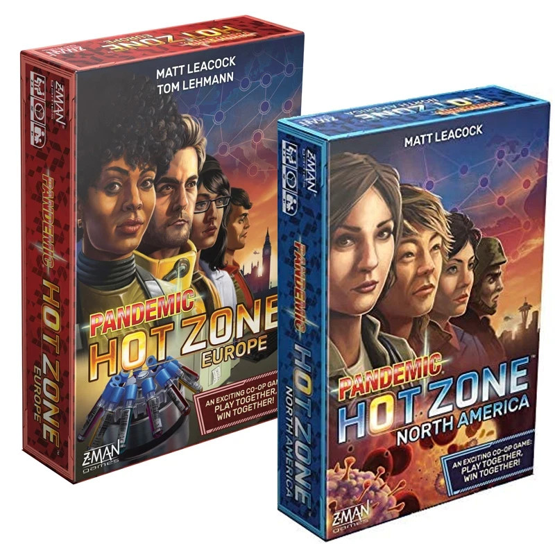 Pandemic Hot Zone Board Game Bundle: North America & Europe Z man Games Lot