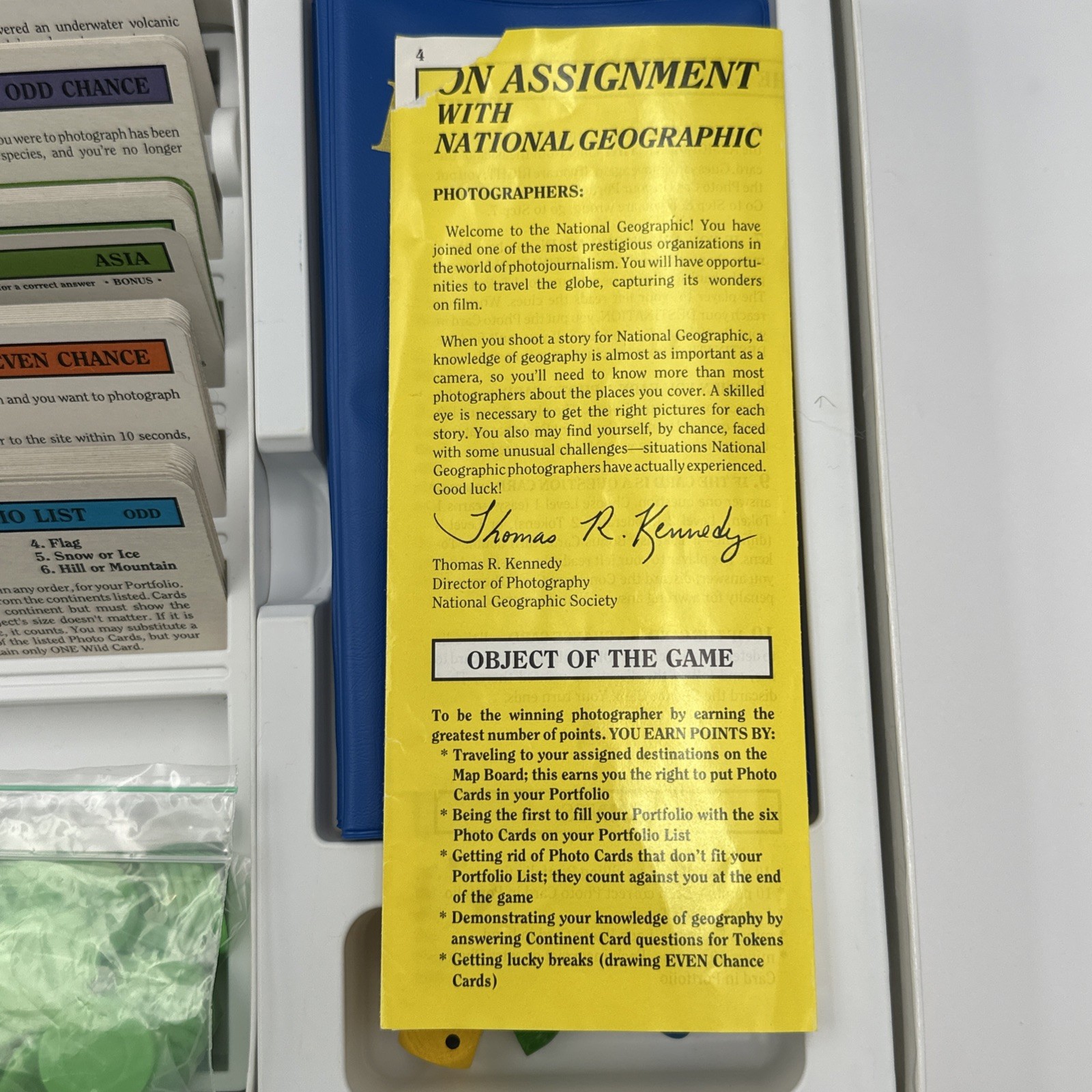 Vintage 1990 On Assignment with National Geographic Educational Board Game Compl