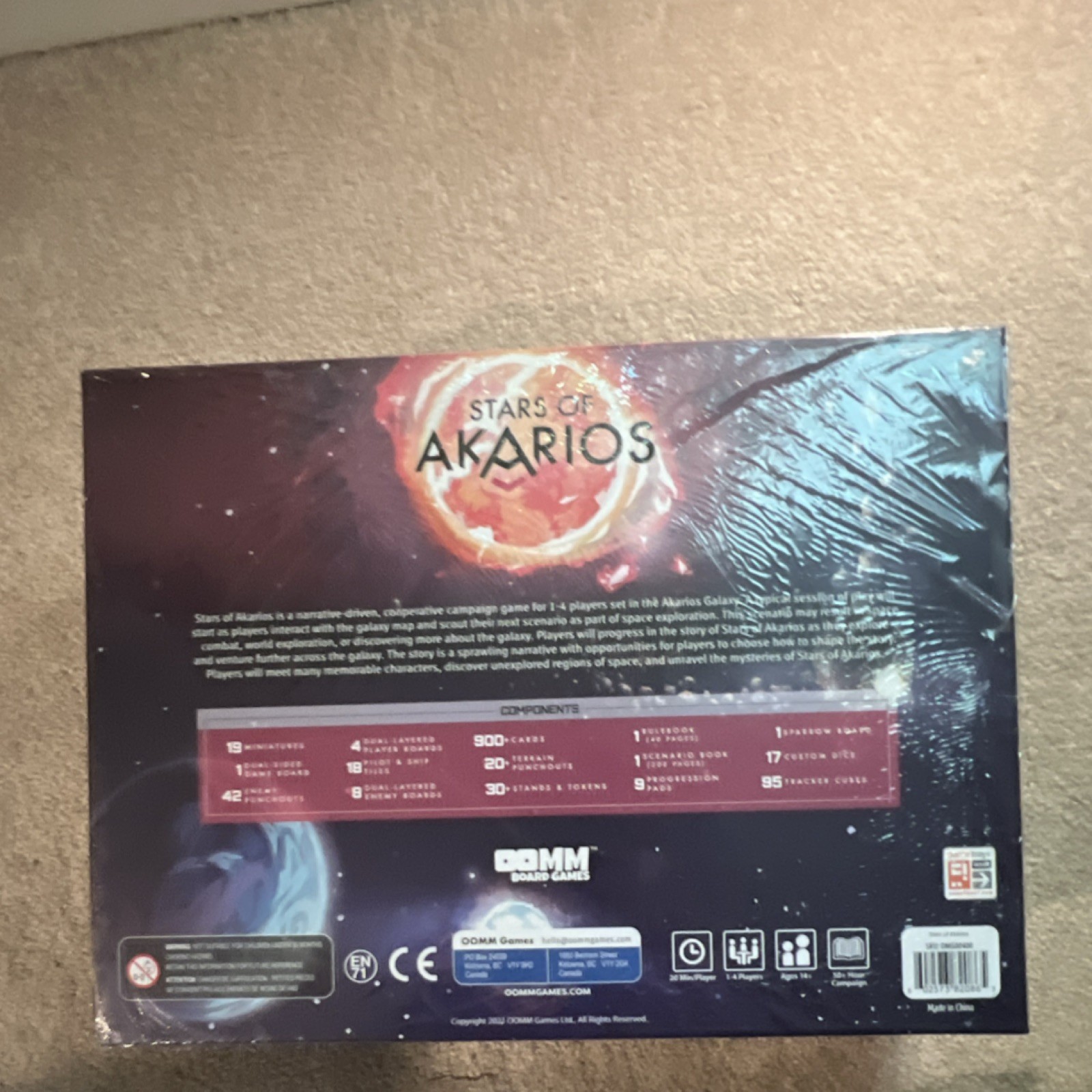 OOMM Games Stars of Akarios Cooperative Space Board Game Campaign Complete Game