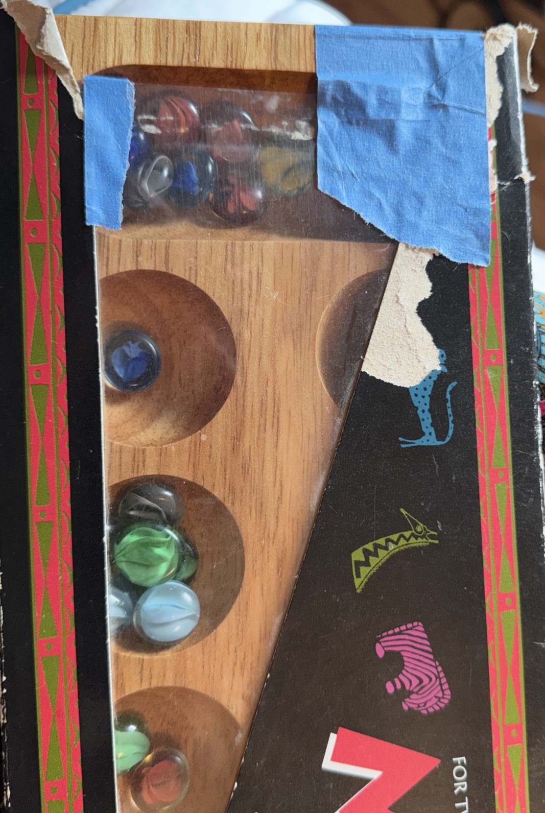 Mancala Solid Wood Board Game 1995