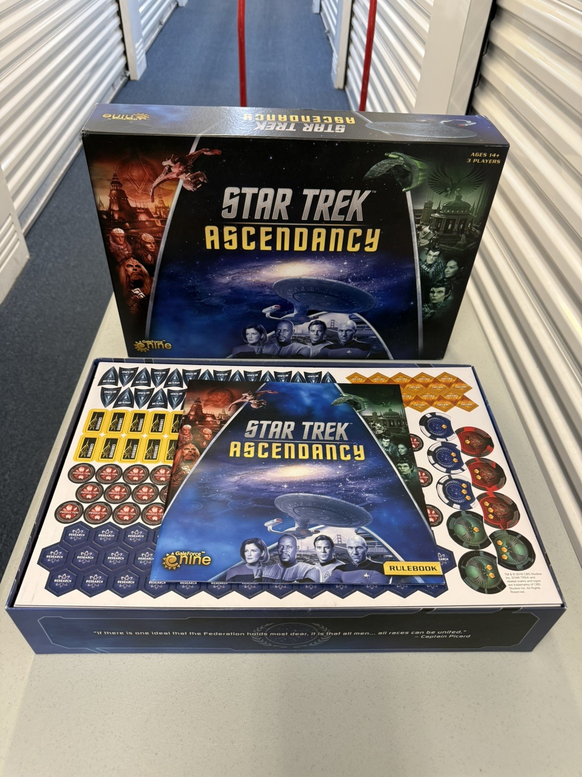 Star Trek Ascendency COMPLETE open NEVER PLAYED but UNPUNCHED Gale Force Nine