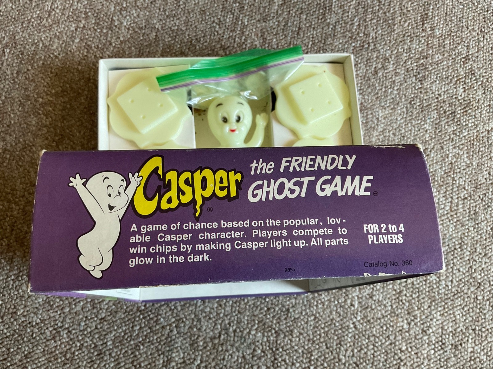 VINTAGE 1974 CASPER THE FRIENDLY GHOST GAME COOTIE COMPANY 100% Rare! Tested