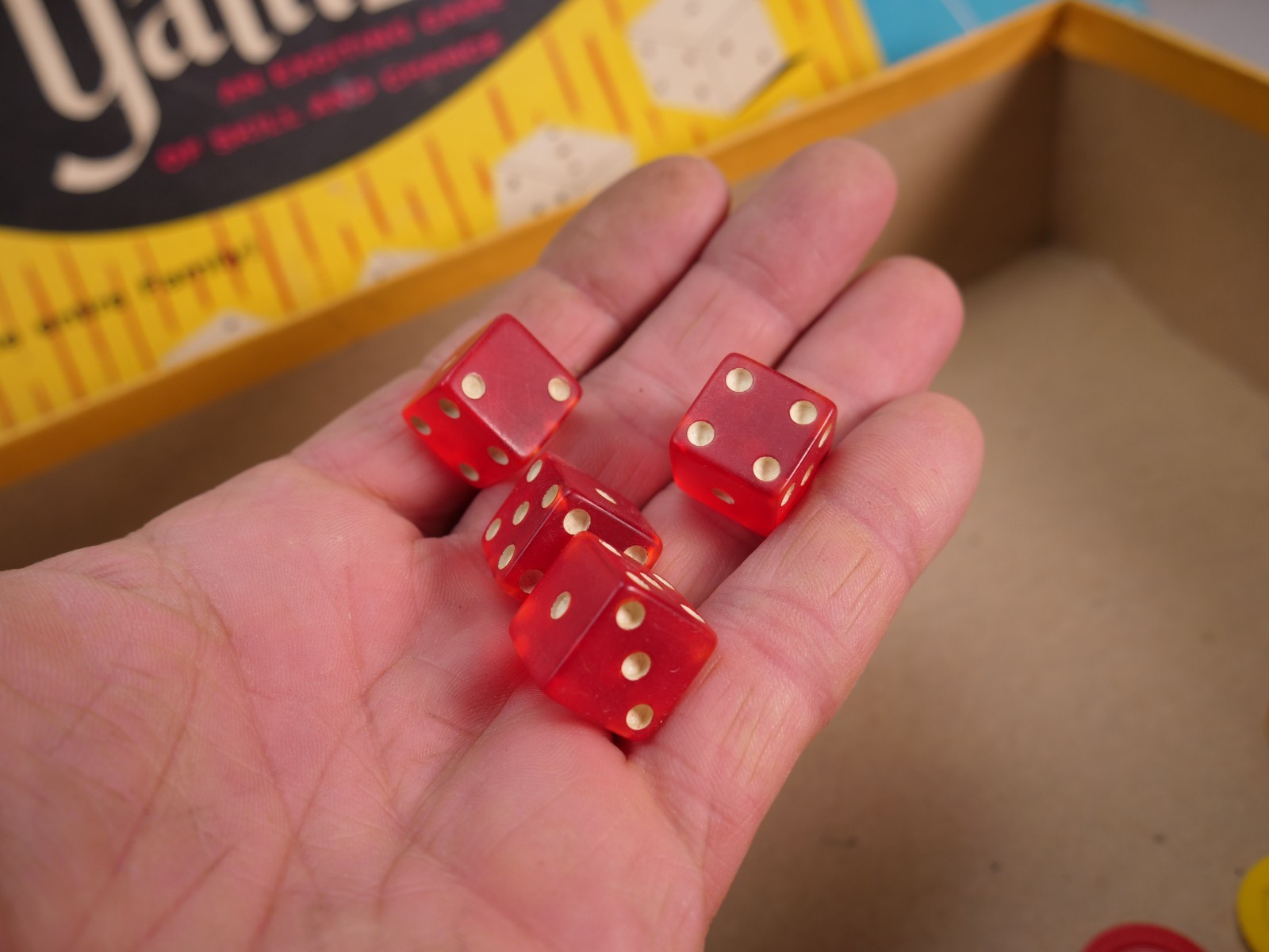 Lot of 4 Vintage Board Games Yahtzee Triple Challenge Spare Time Bowling