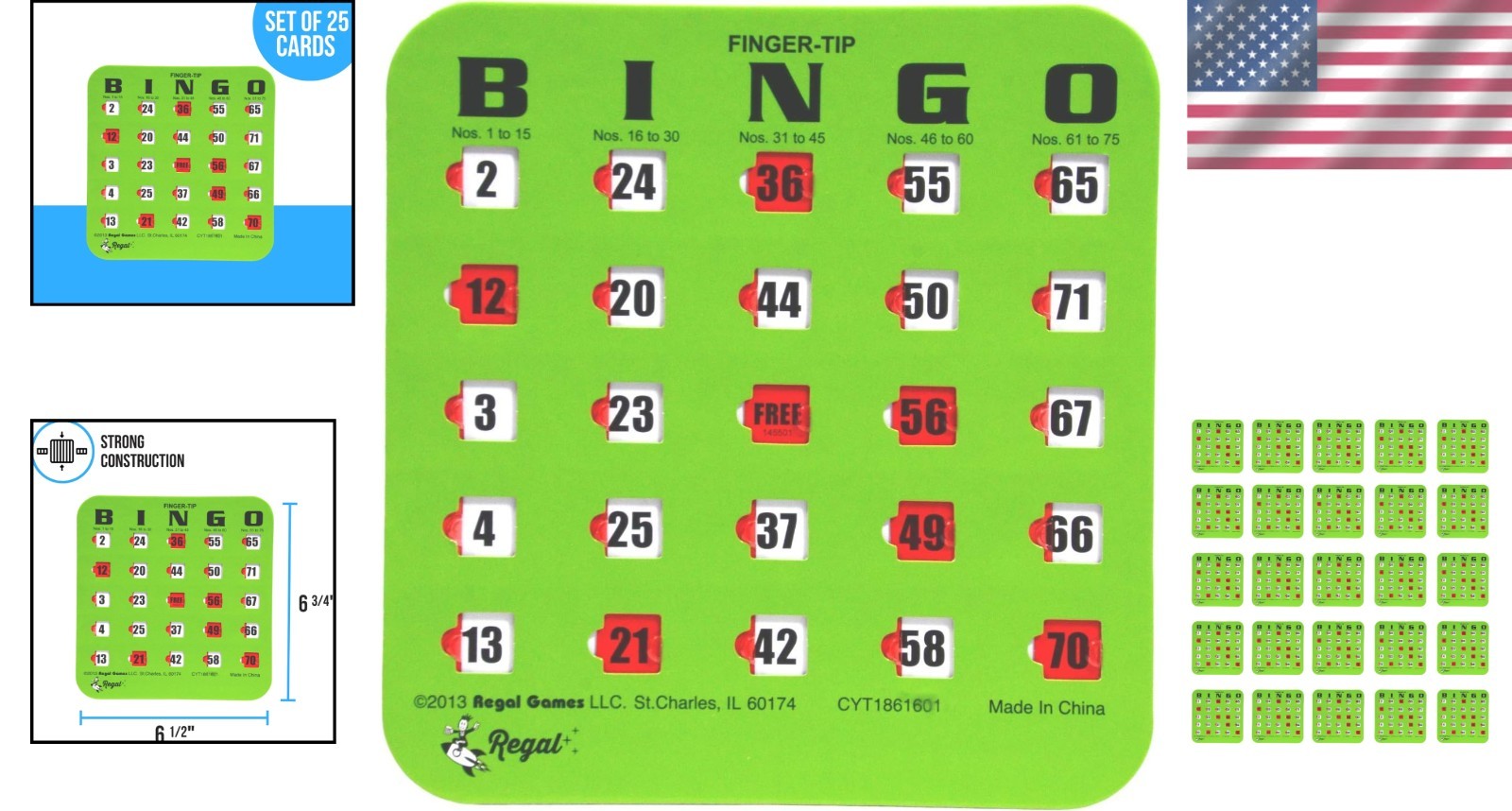 Travel-Ready Bingo Game Cards – Large Print, 25 Pack