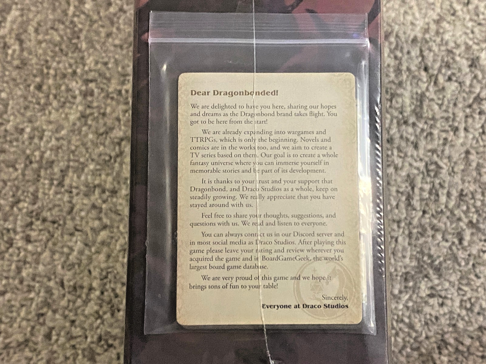 Dragonbond: Lords of Vaala – Draco Studios / River Horse 2024 – New Sealed