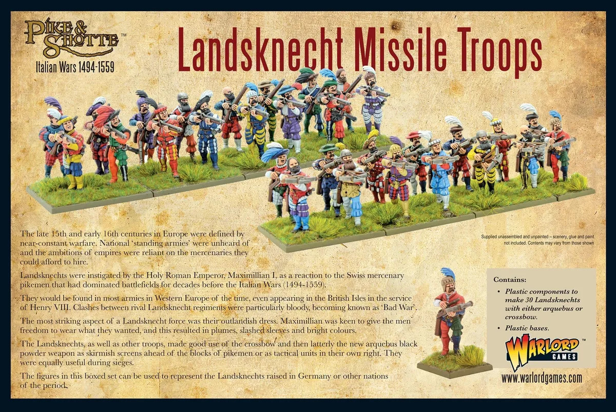 Pike & Shotte: Landsknecht missile troops
