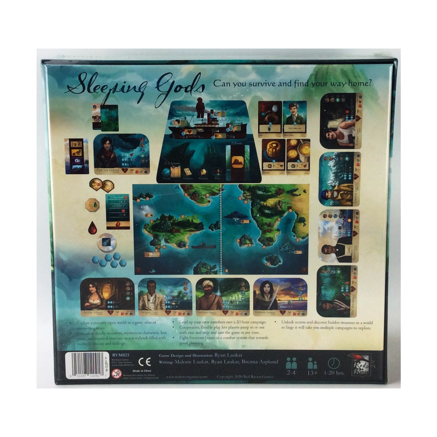 Red Raven Board Games Sleeping Gods (Kickstarter Ed) Box VG+/NM