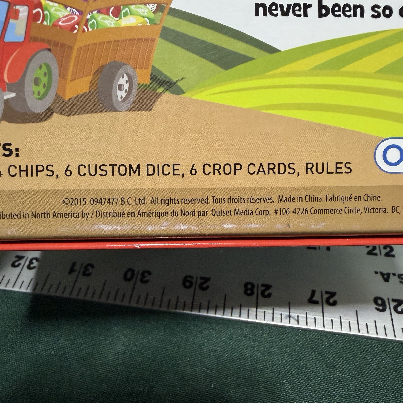 Outset Media Board Game – Farming Dice – Farmer – 2015 – Complete – Ships Free