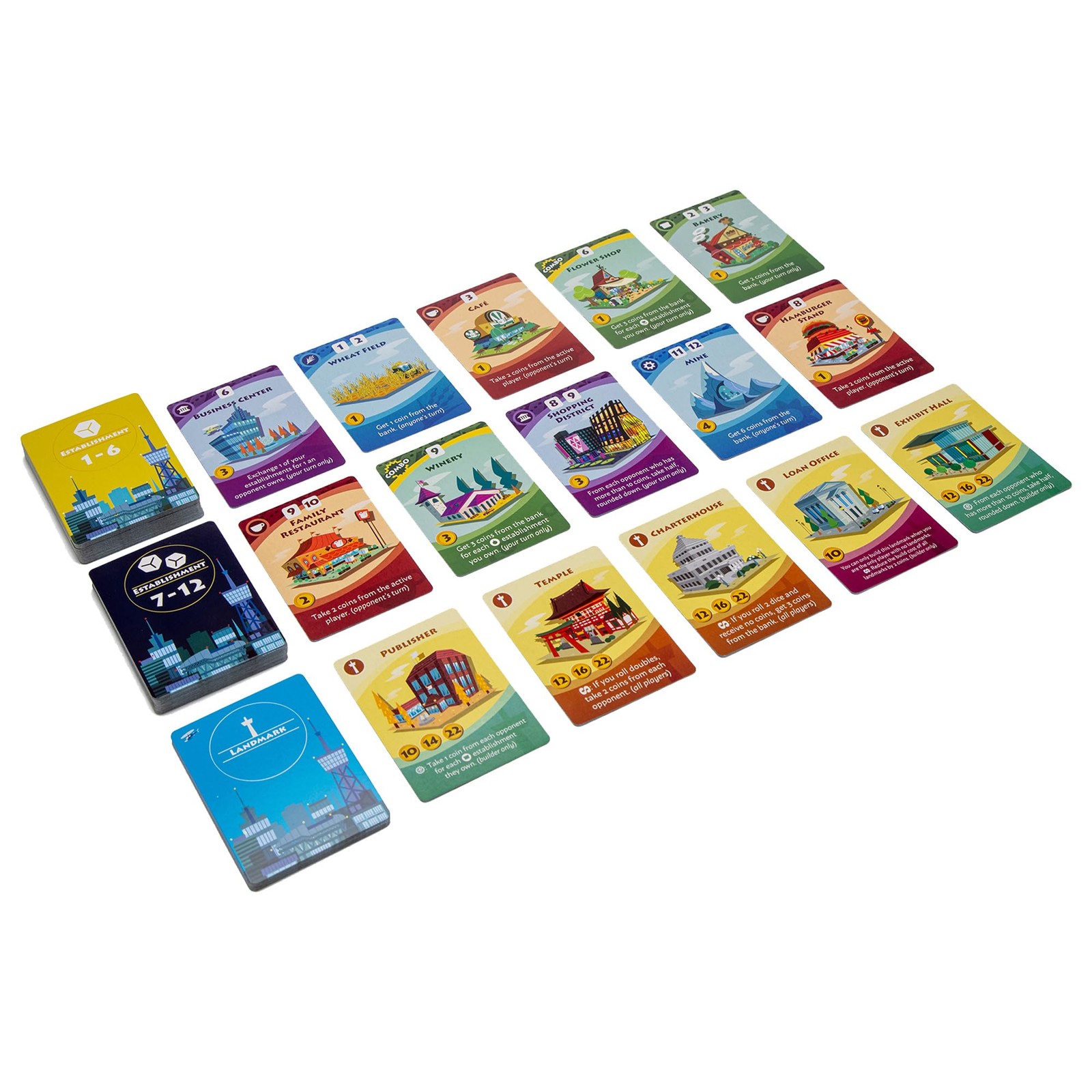 Machi Koro 2 Board Game – Adventures Await in Your Quirky City! Fast-Paced Dice