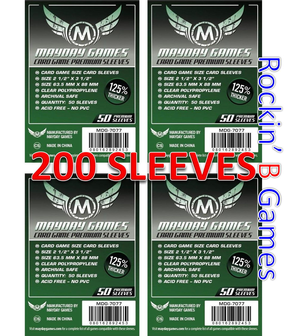 Mayday Premium Game Card Sleeves 63.5 x 88 mm (4×50 Pack, 200 sleeves) MDG-7077