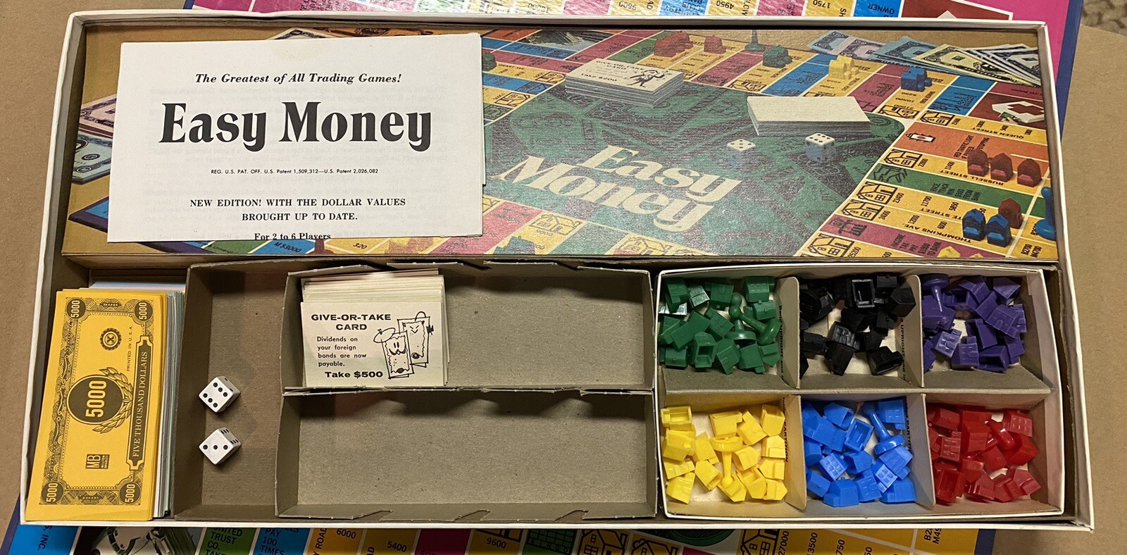 Milton Bradley Easy Money Board Game 1974 Complete In Box Never Played