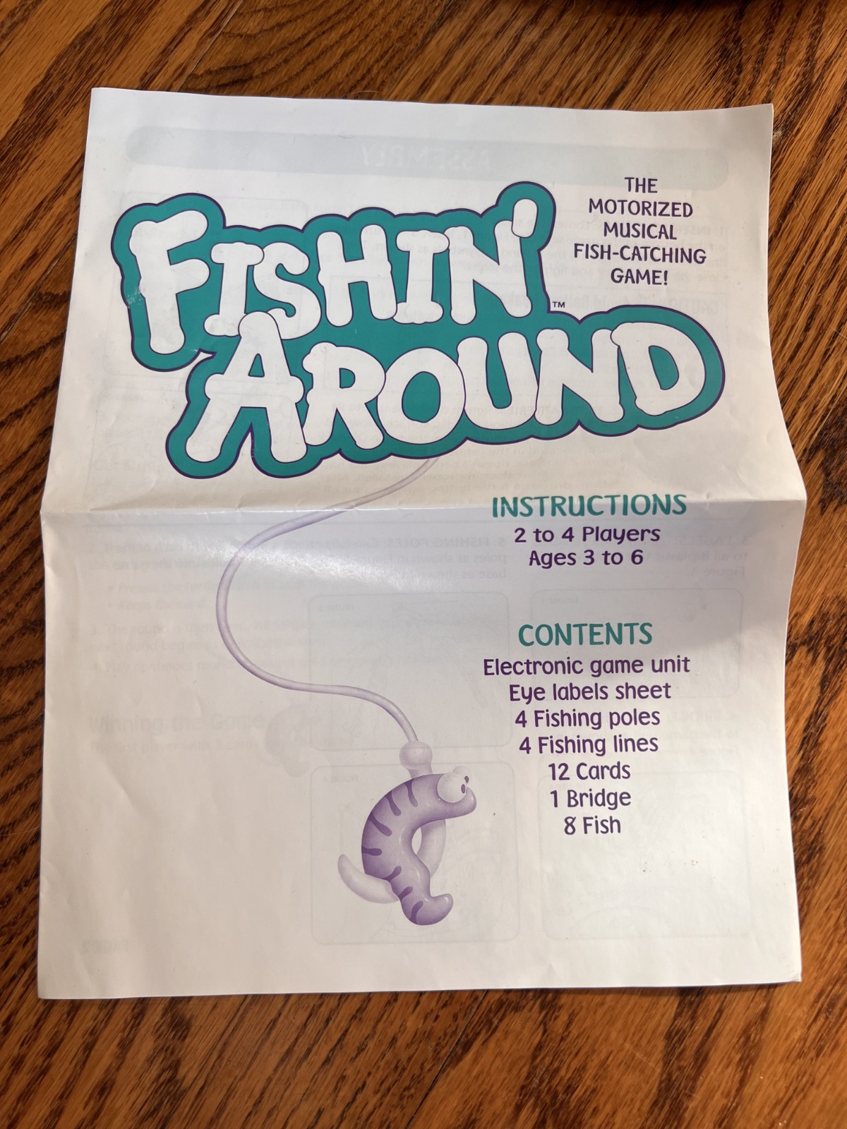VTG 1997 Fishin’ Around Game Milton Bradley 100% COMPLETE! Works!