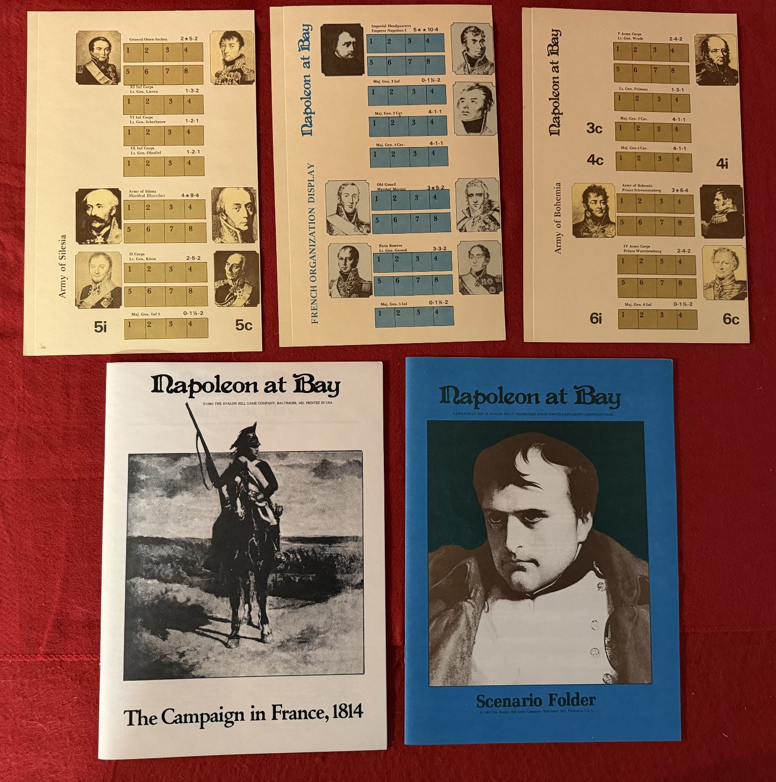 Avalon Hill 1983 : Napoleon At Bay – Campaign in France, 1814 UNPUNCHED