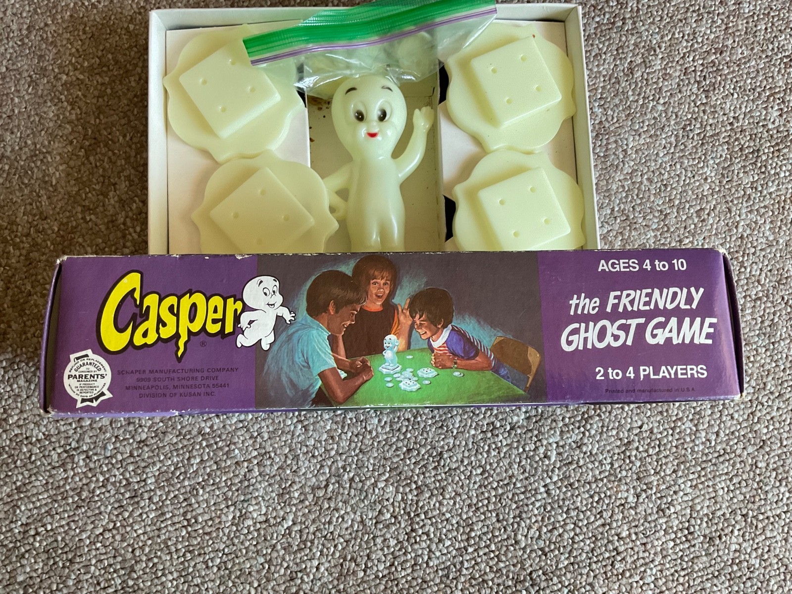 VINTAGE 1974 CASPER THE FRIENDLY GHOST GAME COOTIE COMPANY 100% Rare! Tested