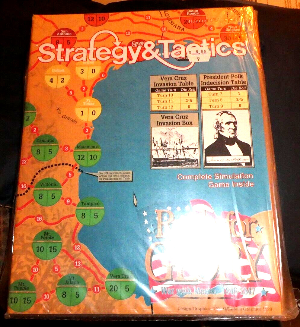 Strategy & Tactics Magazine issue # 127 RUSH FOR GLORY unpunched game !!