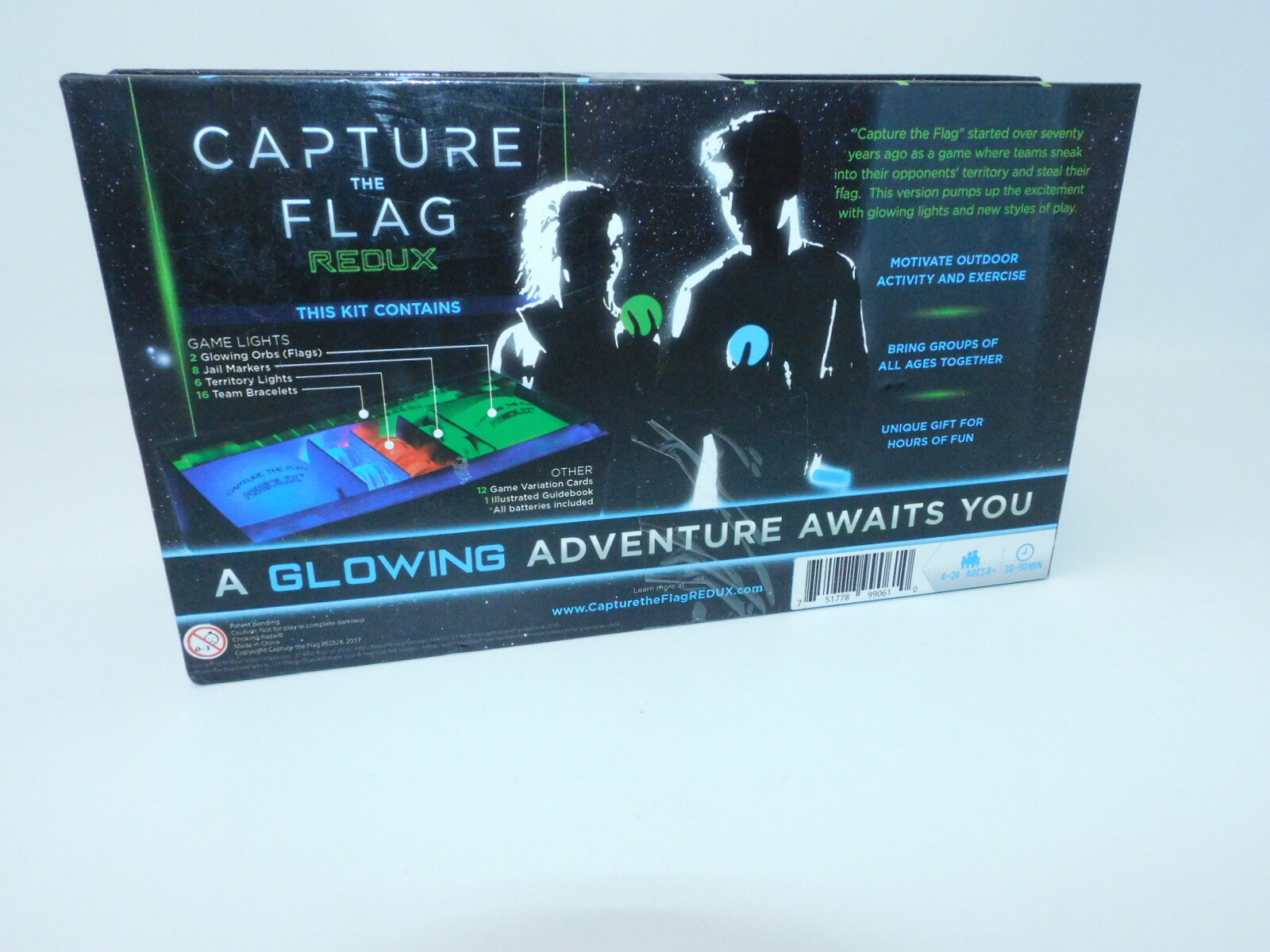 Capture the Flag REDUX Glow-in-Dark Outdoor Night-Time Youth Game. Open Box