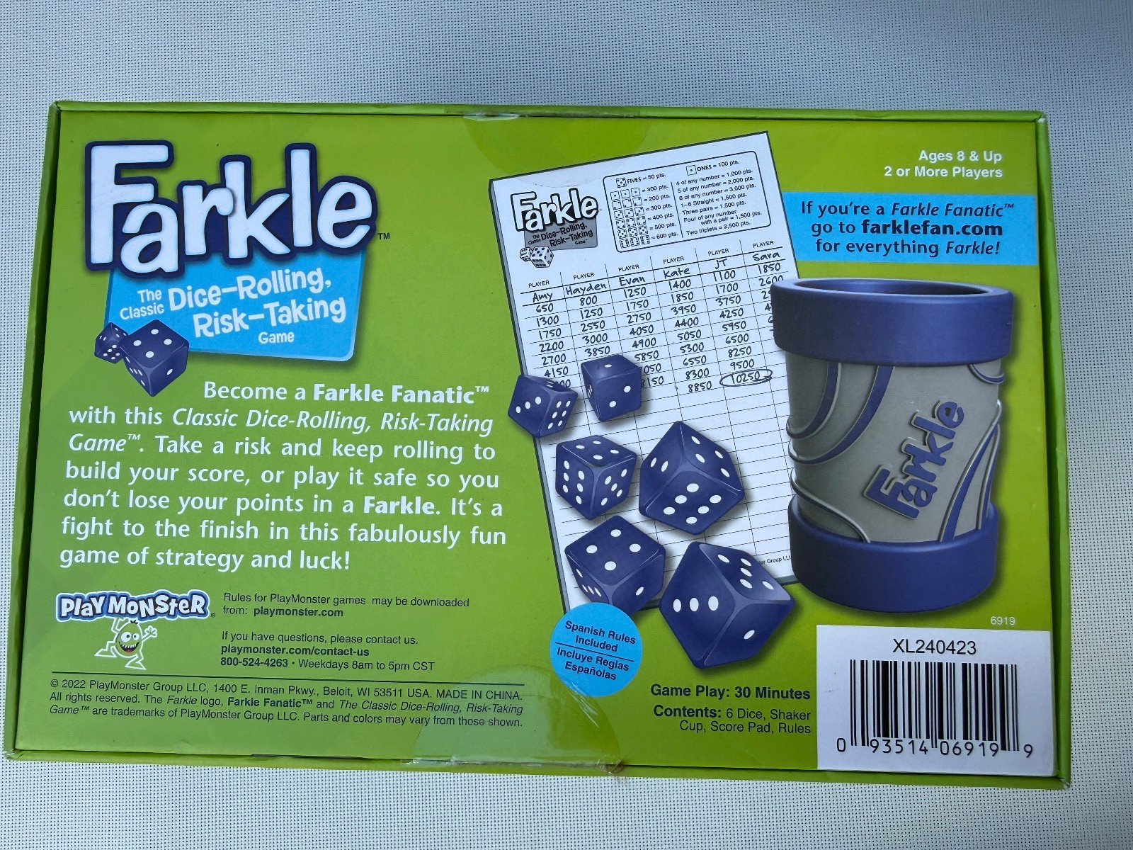 Farkle Classic Dice Game New open box