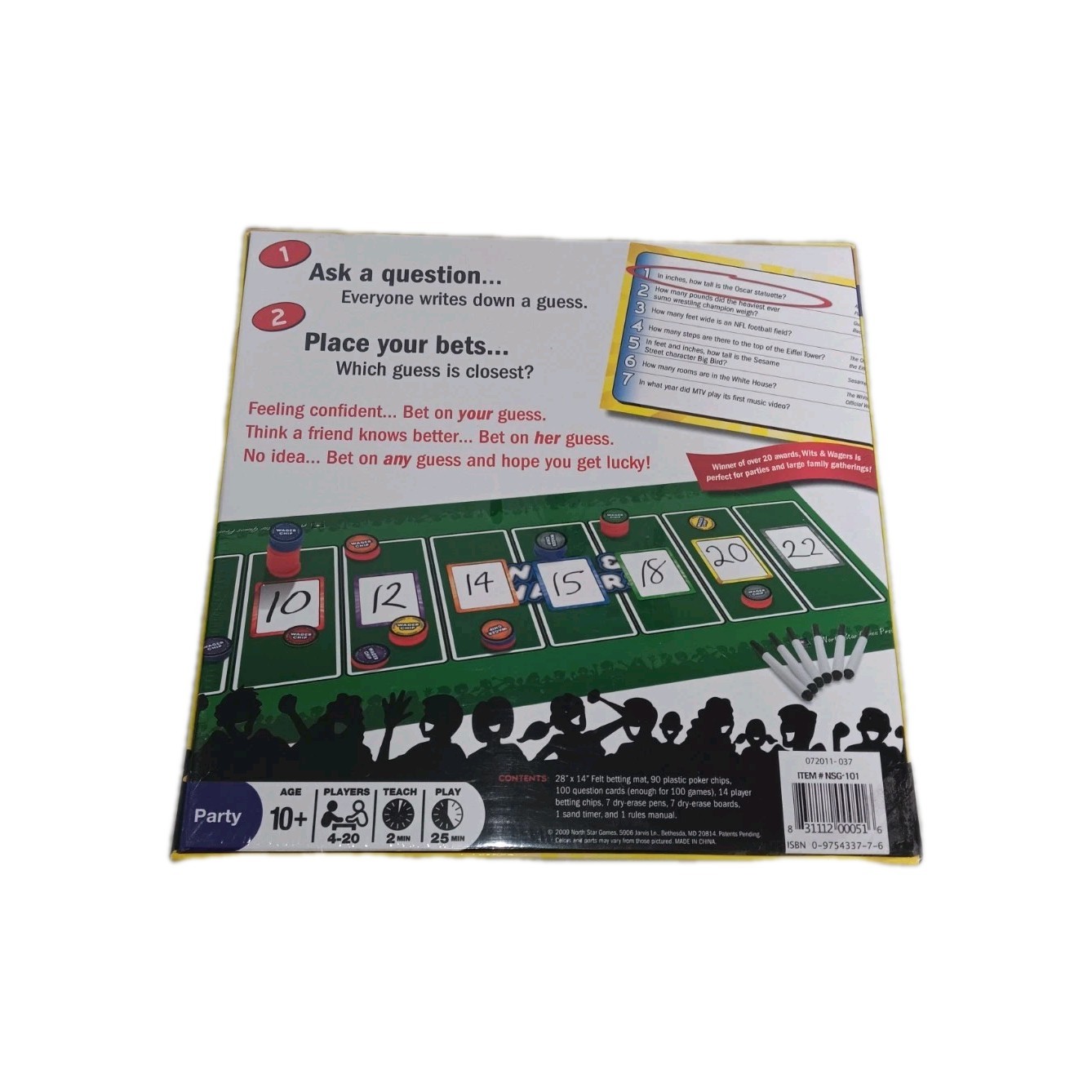 North Star Games Wits & Wagers Complete Game NSG101 – New Sealed Box