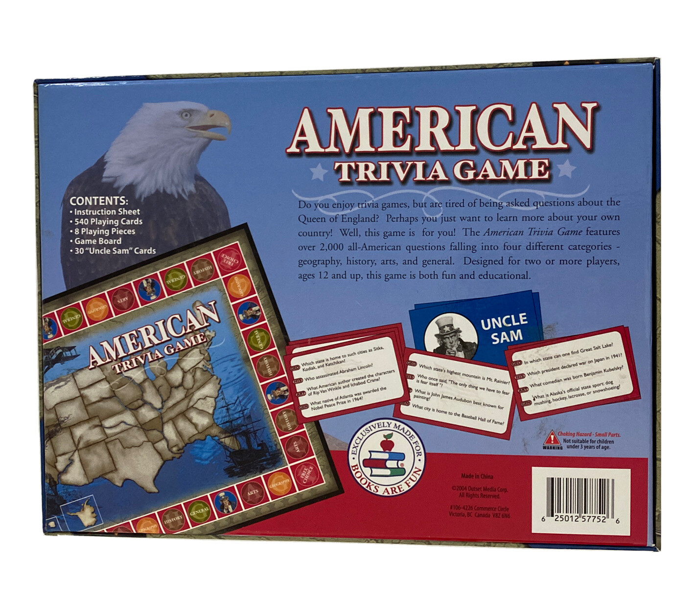 American Trivia Board Game US Trivia United States History 2004 Educational