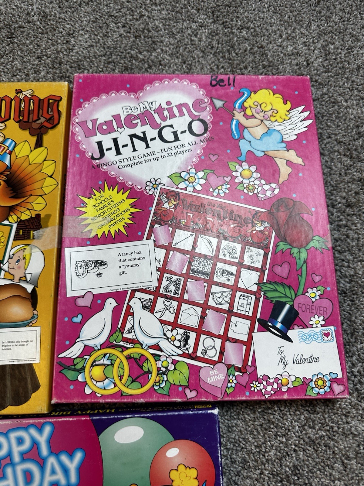 JINGO Lot of 5 J-I-N-G-O Bingo VINTAGE games Halloween Christmas Holidays