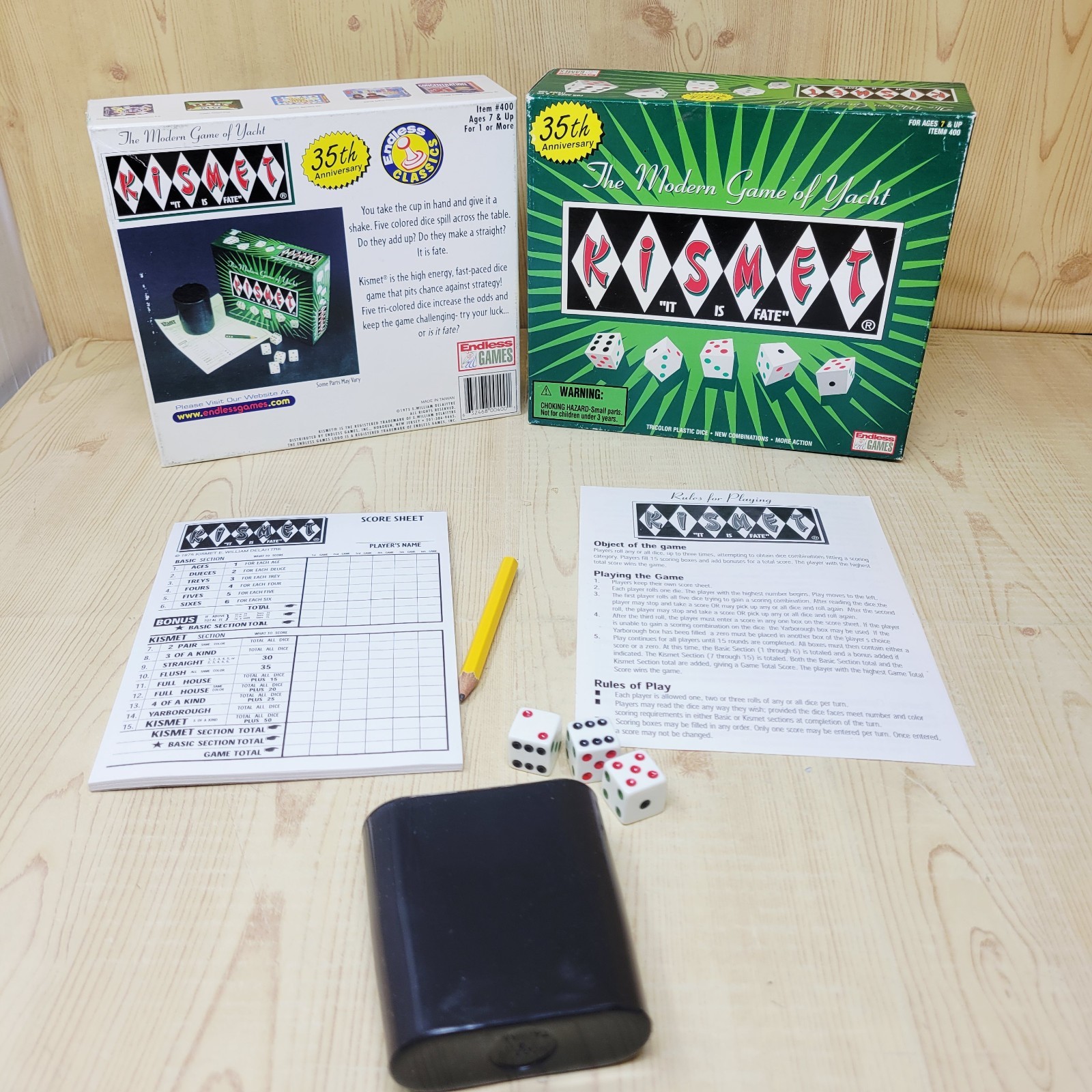 Vintage Kismet “The Modern Game Of Yacht” 35th Anniversary MISSING TWO DICE!