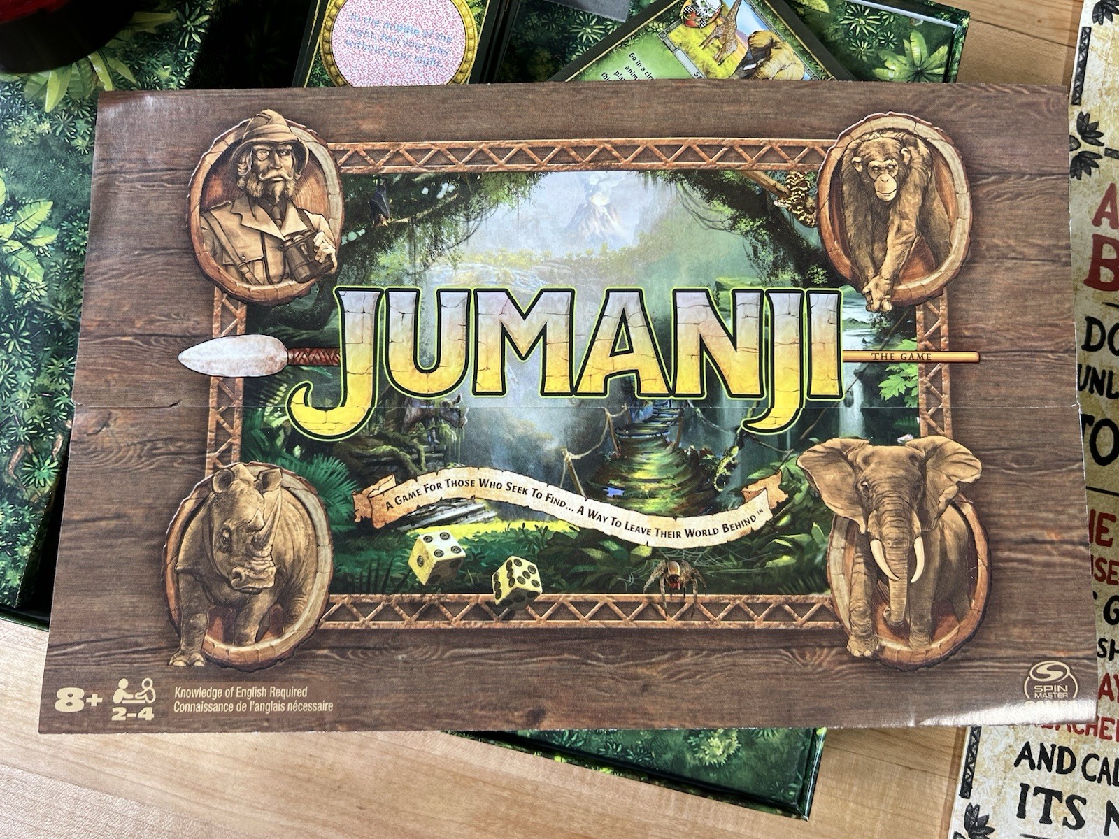 Jumanji The Game Classic Adventure Board Game Spin Master Games 2022 Complete