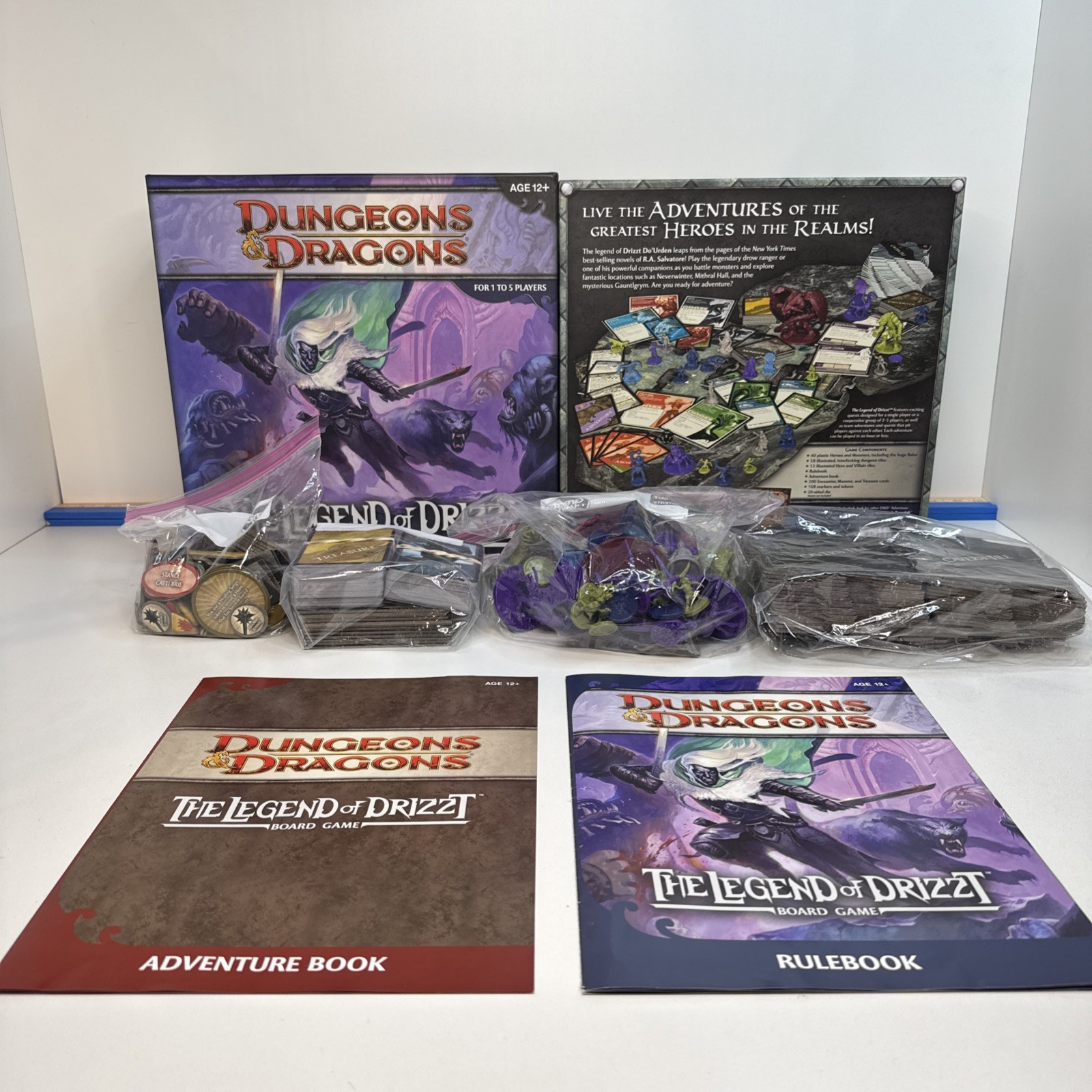 Dungeons & Dragons the Legend of Drizzt Board Game Complete very clean VG COND.