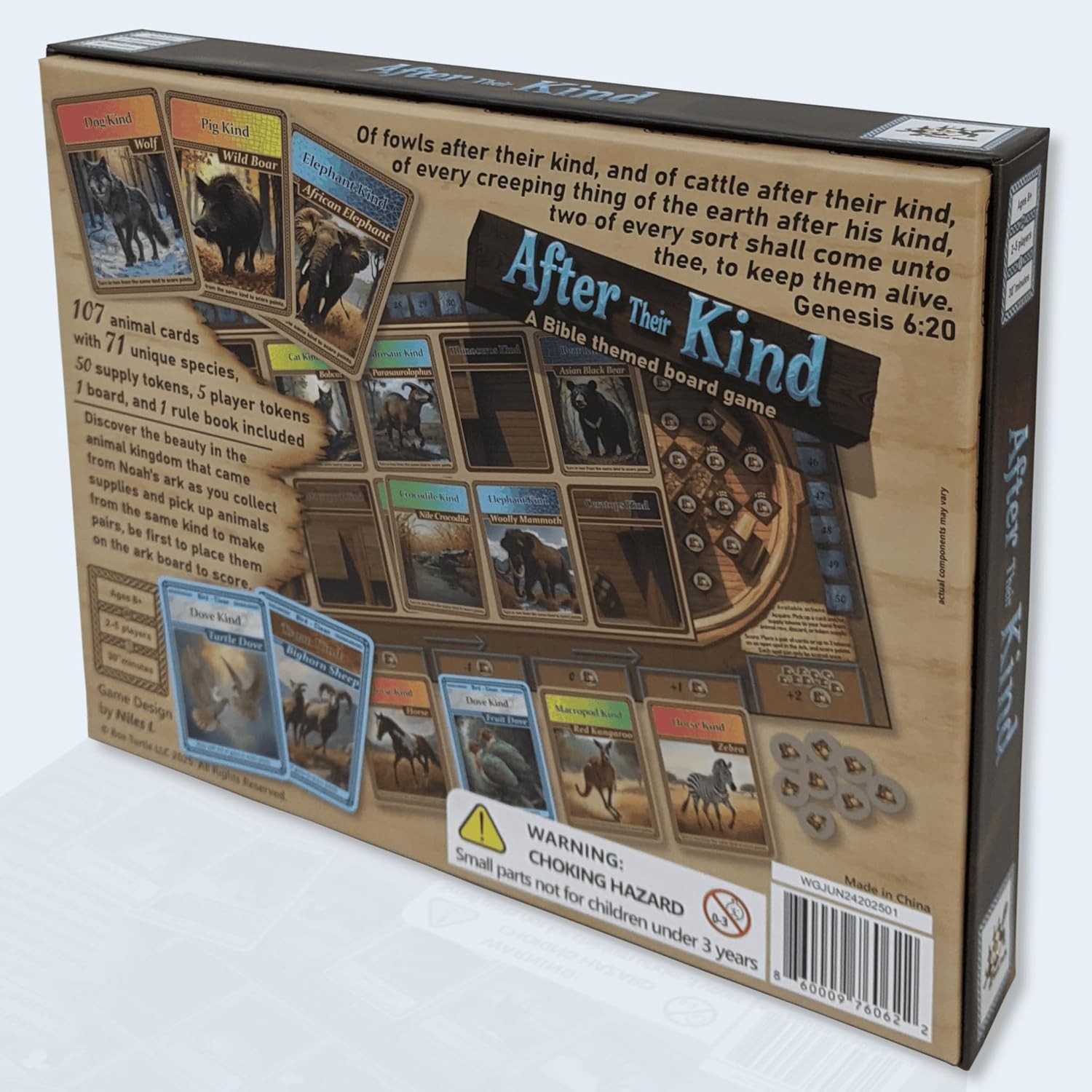 Noahs Ark Biblical Christian Board Game Animal Collection Strategy Game