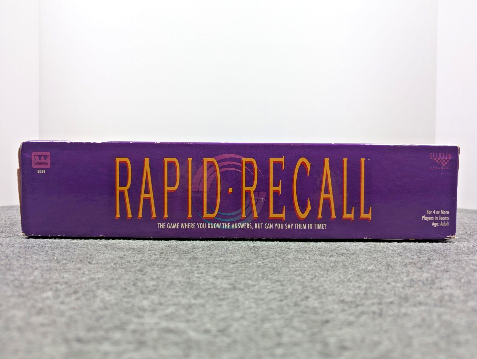 Vintage Rapid Recall Board Game (1993) Fast Fun Memory 100% Complete