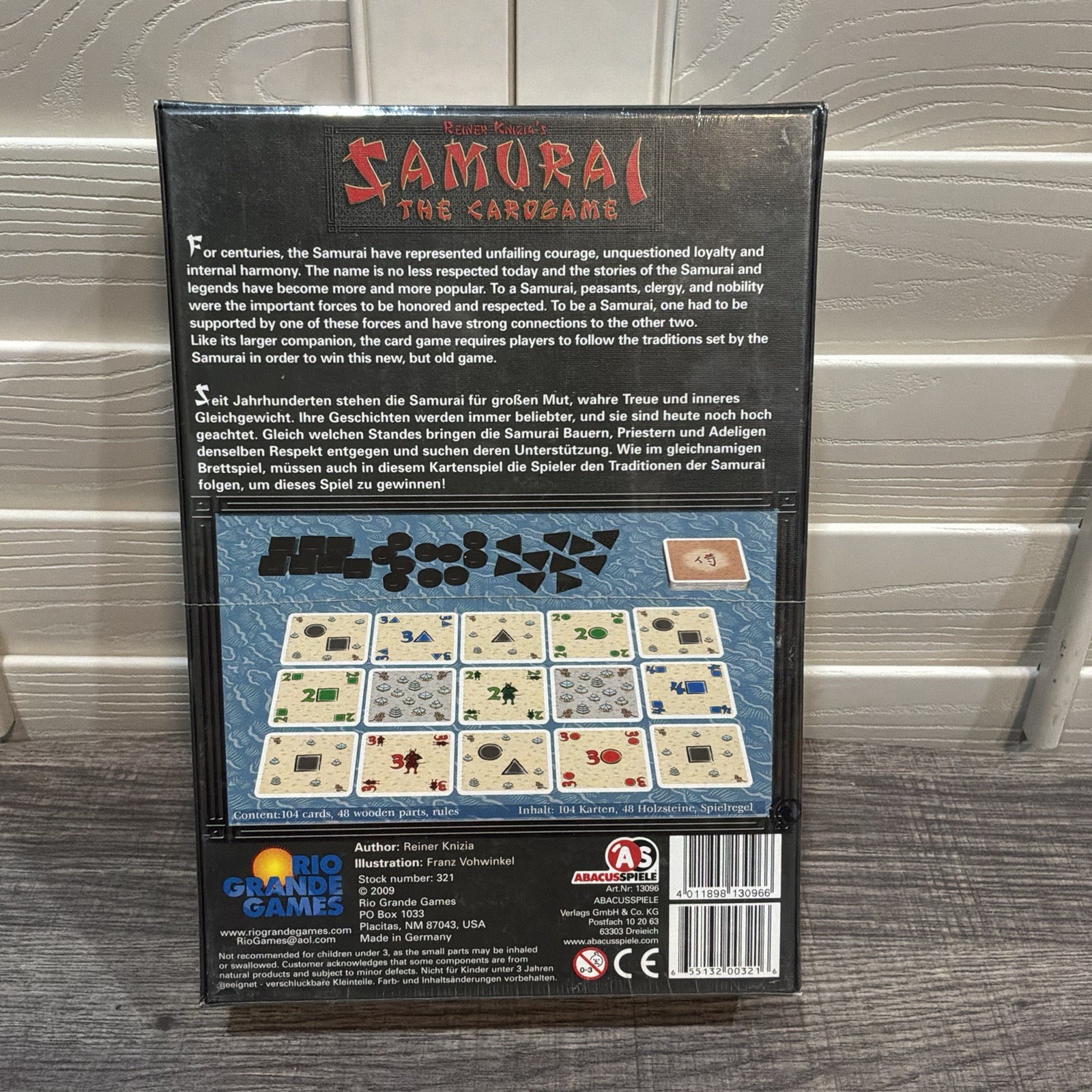 SAMURAI THE CARD GAME Rio Grand Games 2009 Factory Sealed