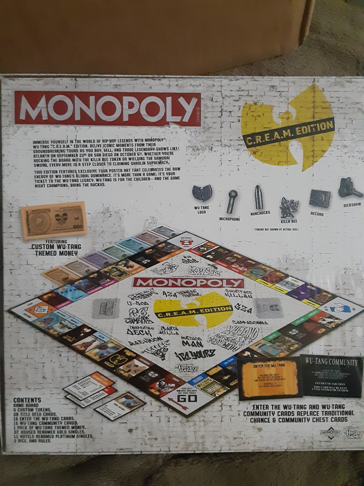 Wu Tang Official Monopoly Cream Edition Board Game Brand New!