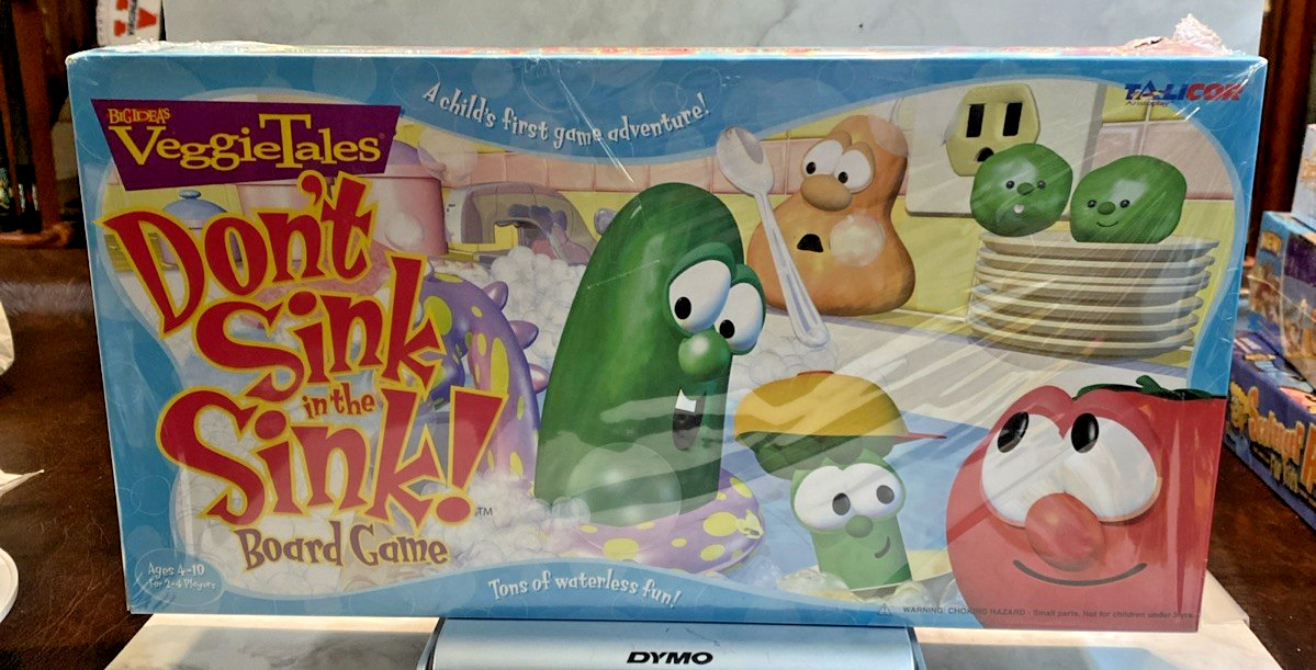 Vintage 1999 VeggieTales Don’t Sink in the Sink Game by Talicor Brand New In Box