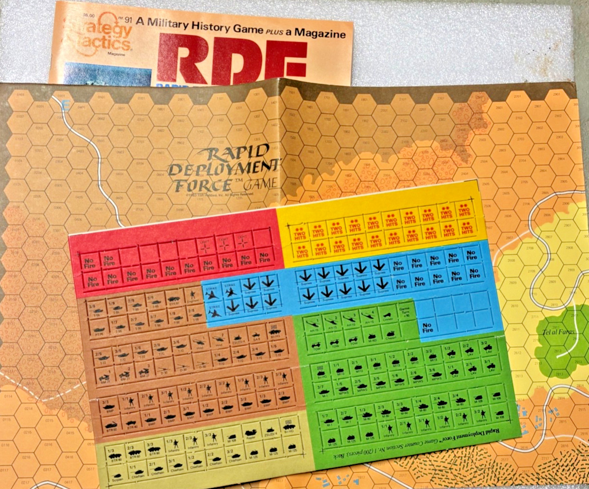 Strategy & Tactics Rapid Deployment Force # 91 1983 SPI W/ Map & Unpunched PCs