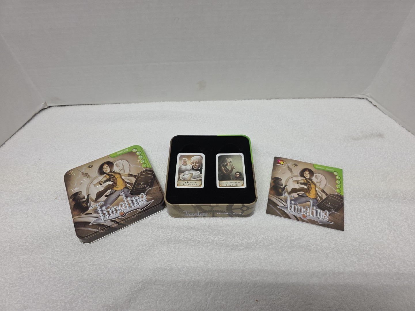 Asmodee Timeline Diversity Card Game in Original Tin 100% Compete w Instructions