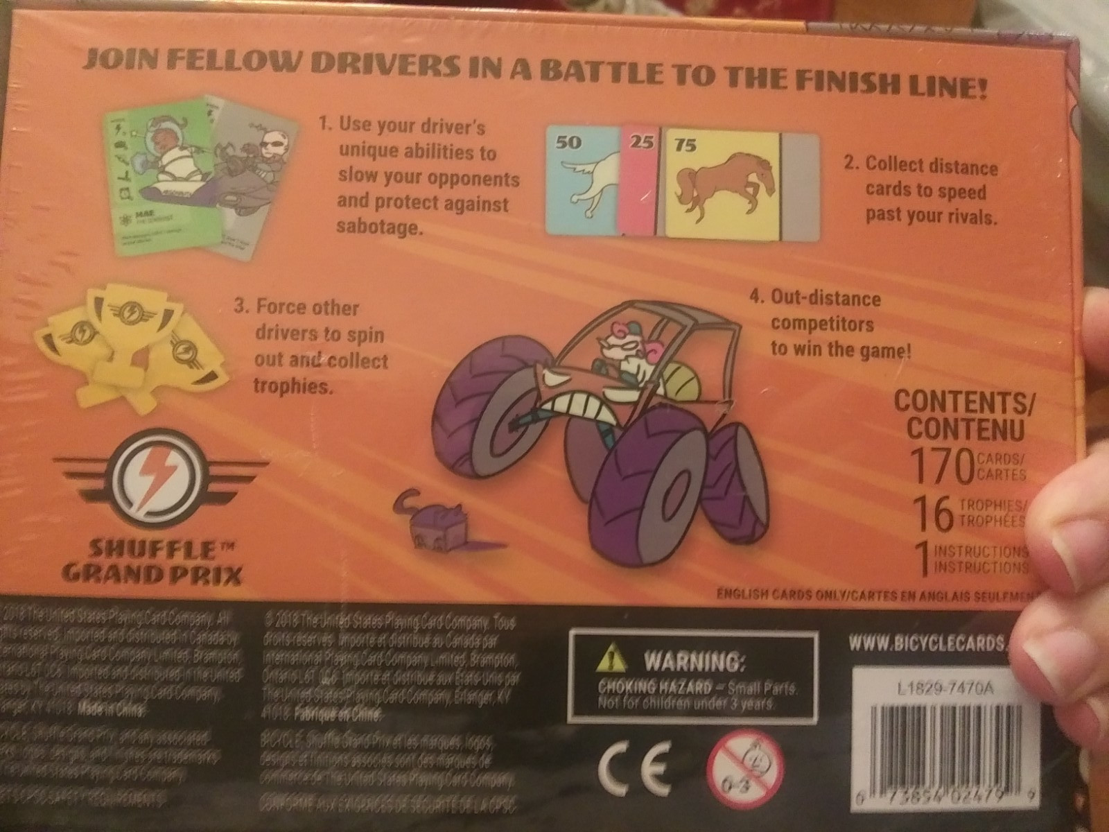 Shuffle Grand Prix Racing Card Game By Bicycle 2-4 Players Board Sealed BRANDNEW