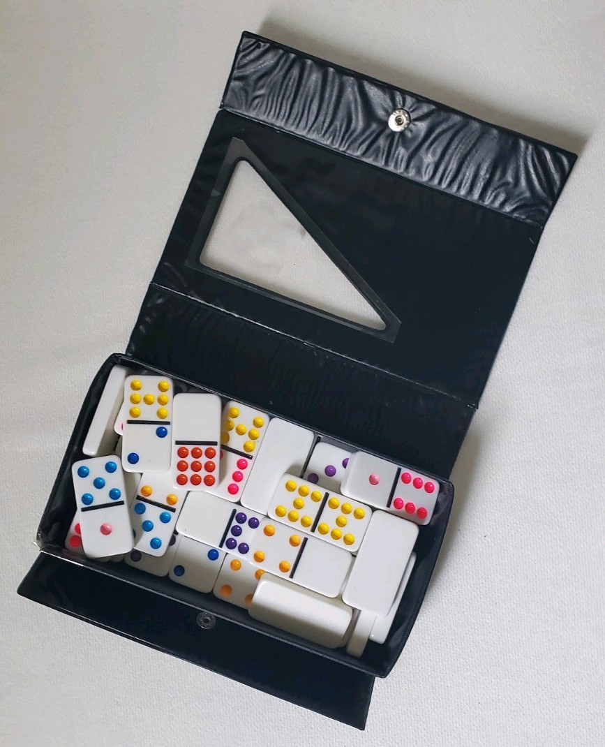 Puremco Chicken Foot Colorful Domino’s Set Of 43 Box Flawed