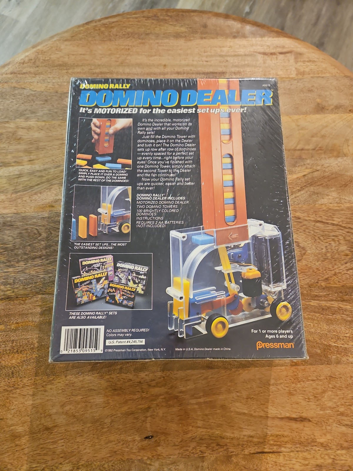 Pressman Domino Rally Motorized 1992 W/ 100 Dominoes CIB Sealed