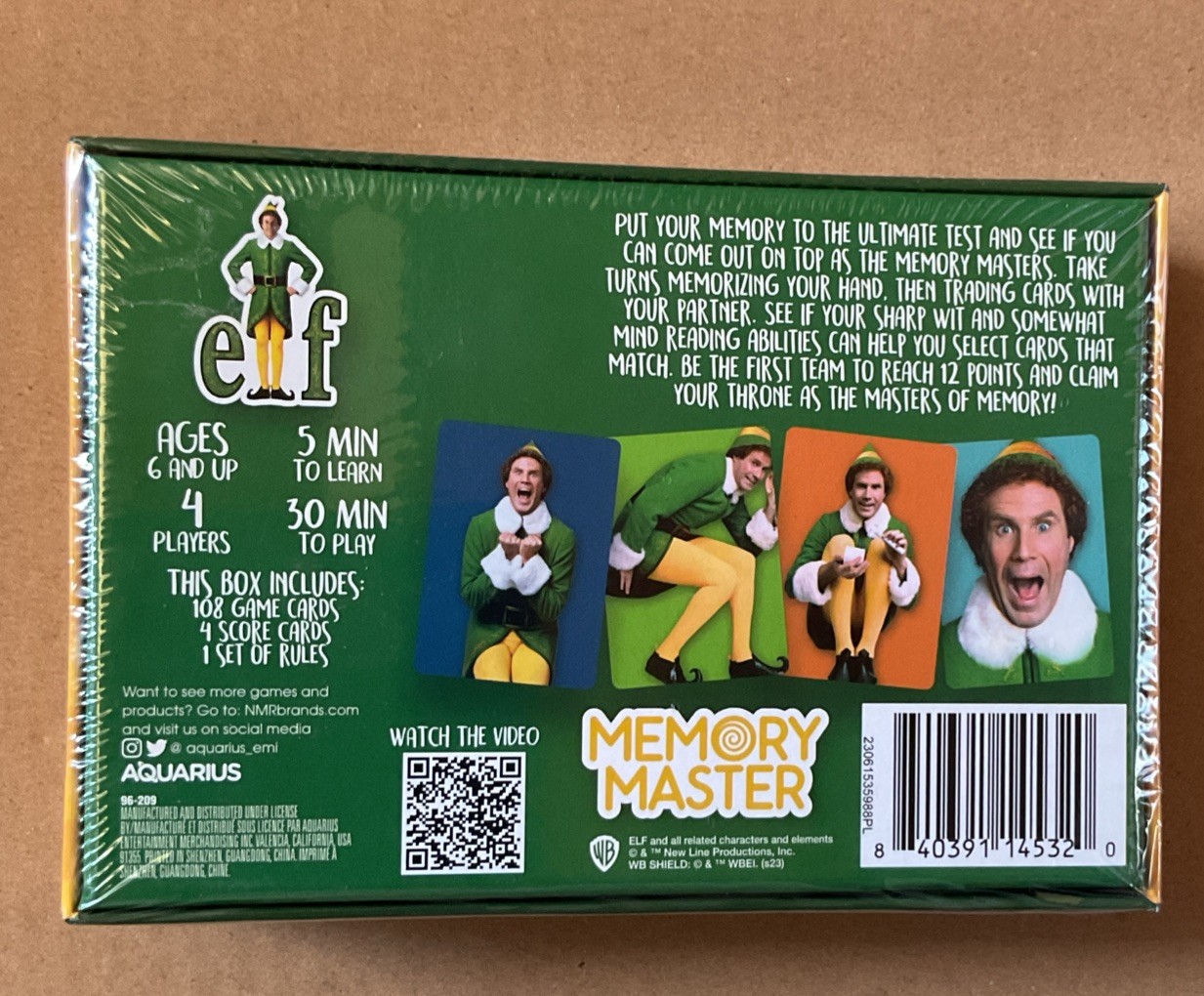Elf Memory Master Card Game, Multi player, New Sealed