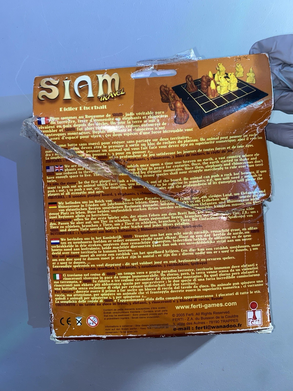 Ferti Jeu de Plateau Siam ( de Luxe Édition) Boîte VG