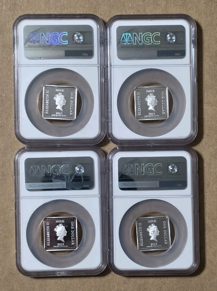 2013 Niue $1 Monopoly 4 coin Set /w House (OGP + COA) 999 SILVER COIN GO – JAIL