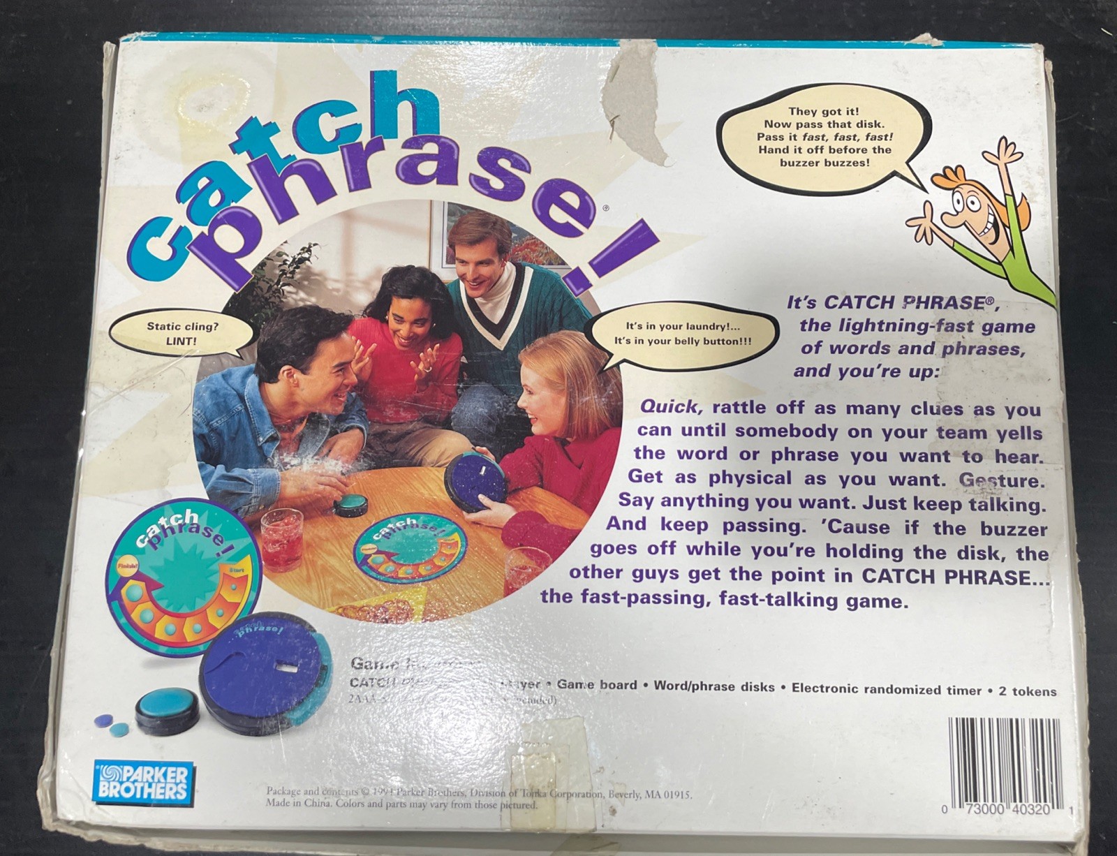 Catch Phrase Electronic Fast Talking Party Game Tested Working With Batteries