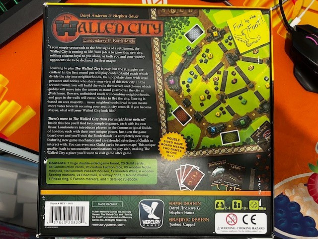 The Walled City Londonderry & Borderlands – Open but New In Box – Mercury Games